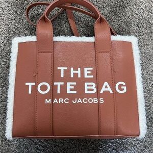 Marc Jacobs Tan Tote Bag with White Trim